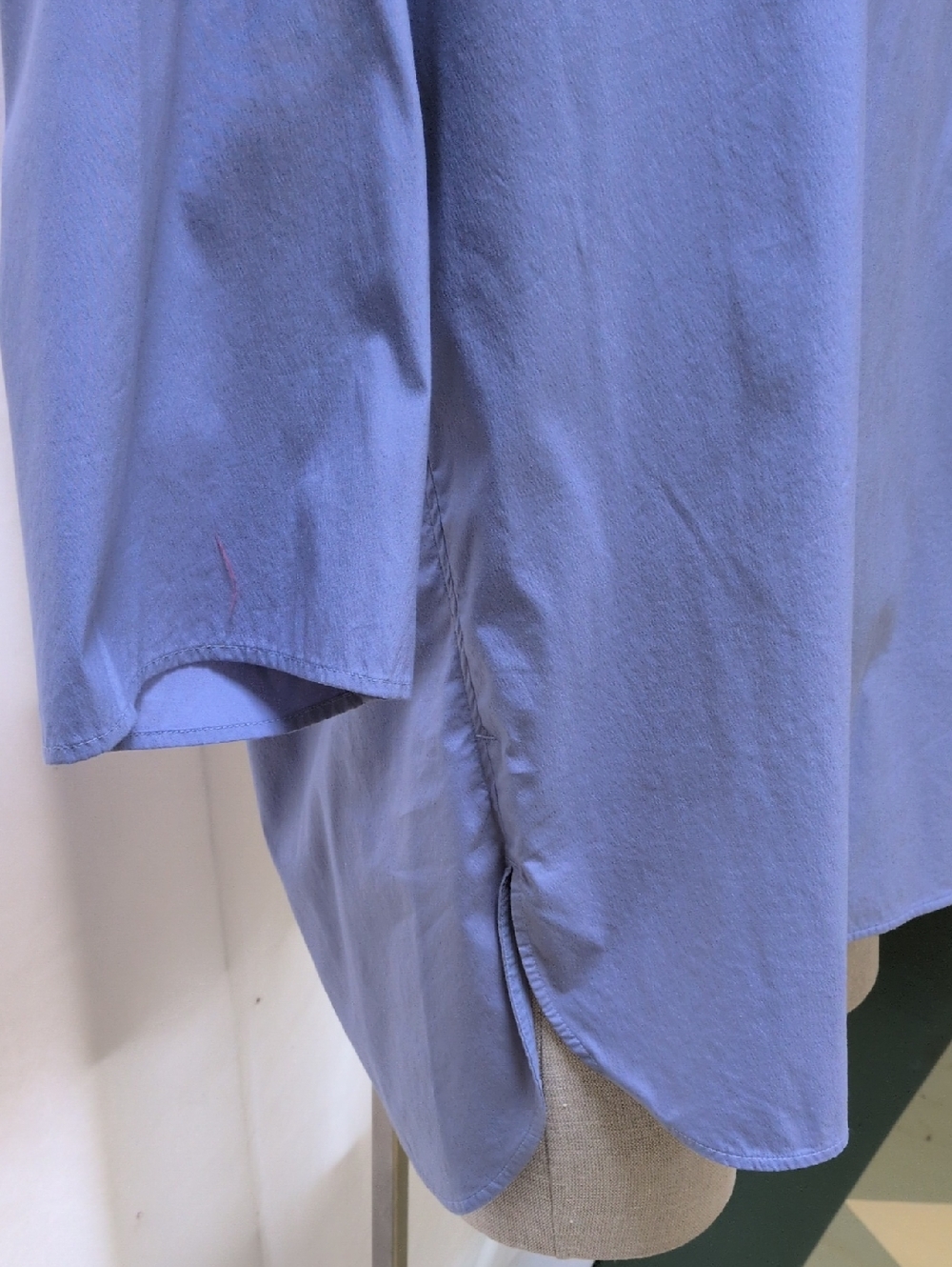 COS Blue Funnel Neck Relaxed Fit Tunic Top - Picture 8 of 11